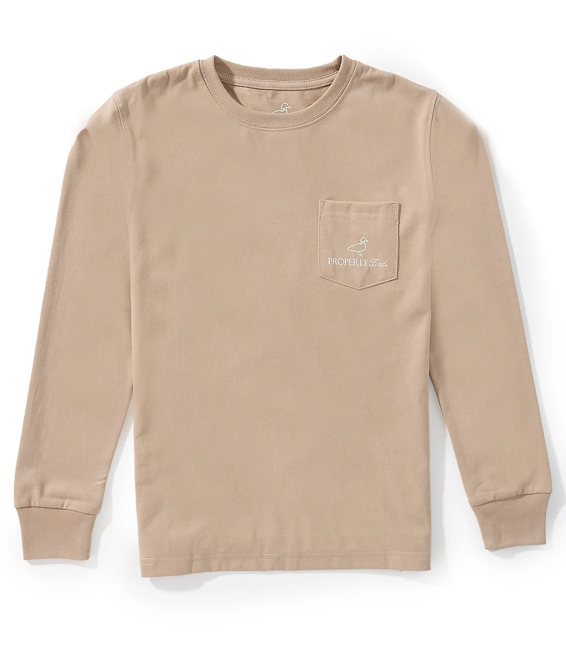 Properly Tied Little Boys Mossy Oak Topo Cruiser Long Sleeve Graphic T-Shirt