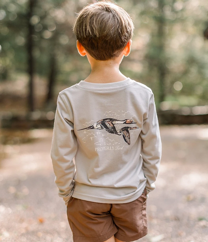 Properly Tied Little Boys Pintails Long Sleeve T-Shirt