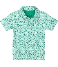 Properly Tied Little Boys Range Short Sleeve Back Nine Print Polo Shirt