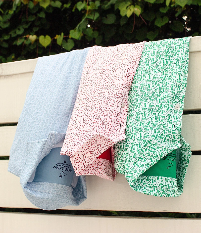 Properly Tied Little Boys Range Short Sleeve Back Nine Print Polo Shirt