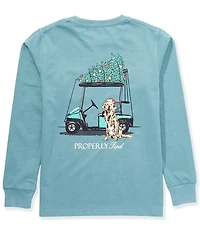 Properly Tied Little Boys Santa's Caddy Long Sleeve T-Shirt