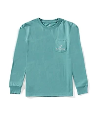 Properly Tied Little Boys Swimming Mallard Long Sleeve T-Shirt