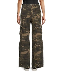 Prosperity Denim Camouflage Printed Cargo Pocket Straight Leg Jeans