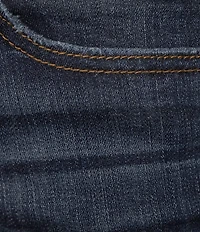 Prosperity Denim High Rise Embroidered Released Hem Flare Leg Jeans