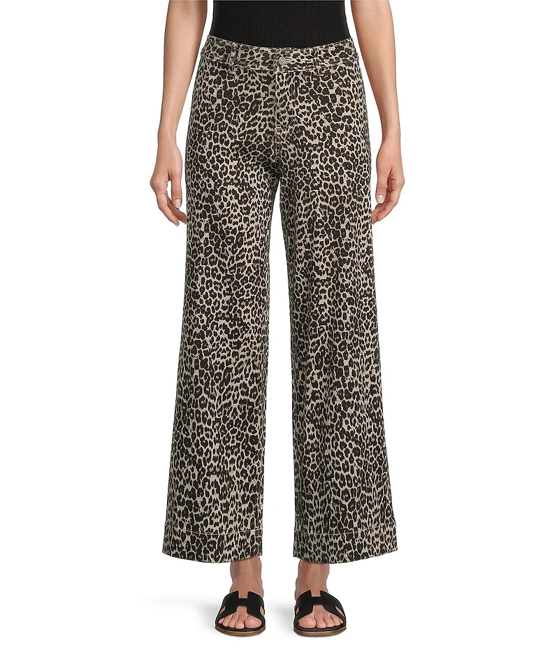 Prosperity Denim High Rise Leopard Print Trouser Jeans
