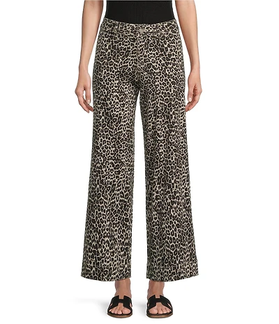 Prosperity Denim High Rise Leopard Print Trouser Jeans