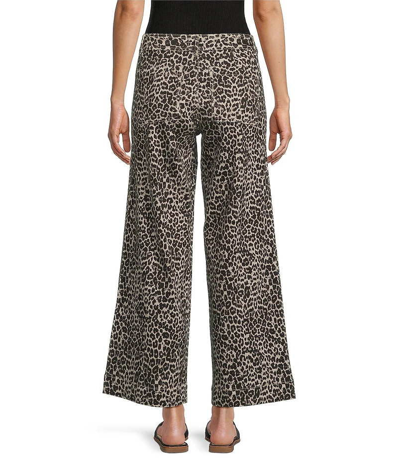 Prosperity Denim High Rise Leopard Print Trouser Jeans
