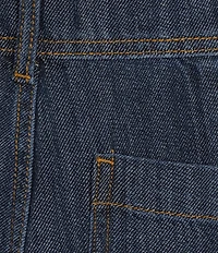 Prosperity Denim Dark High Rise Wide Leg Raw Hem Trouser Jeans