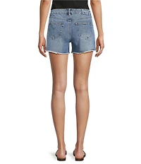 Prosperity Denim Low Loose Destructed Denim Shorts