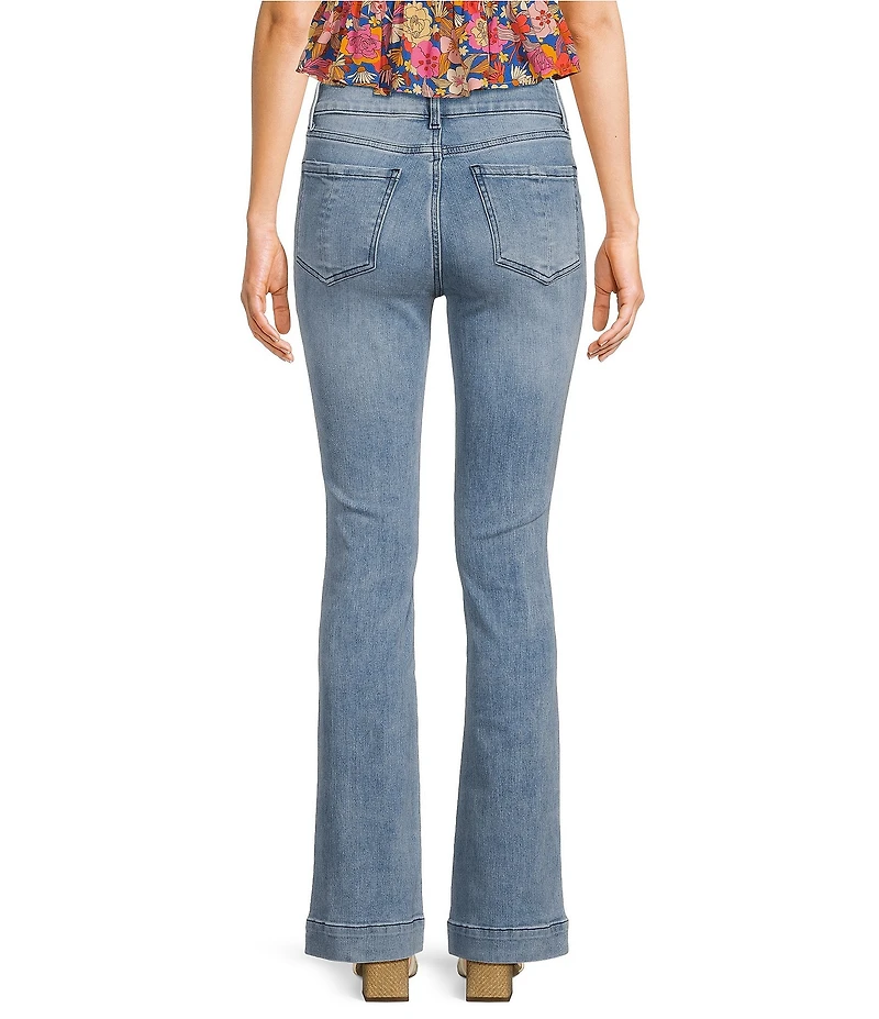 Prosperity Denim Mid Rise Clean Hem Trouser Bootcut Jeans