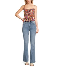 Prosperity Denim Mid Rise Clean Hem Trouser Bootcut Jeans