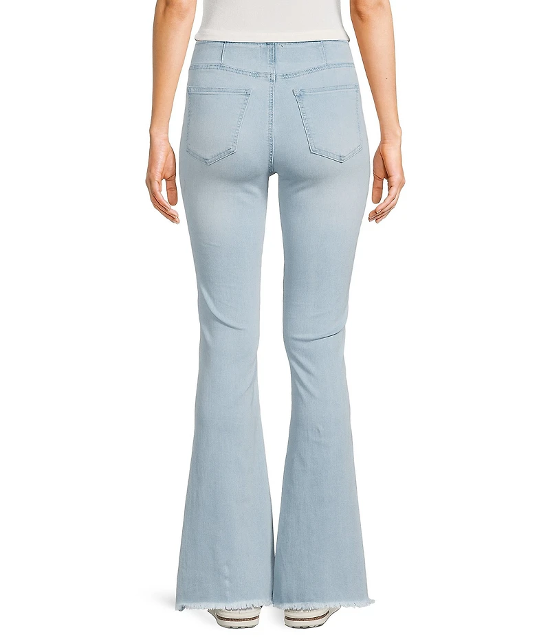Prosperity Denim Pull-On Seamed Front Flared Jeans