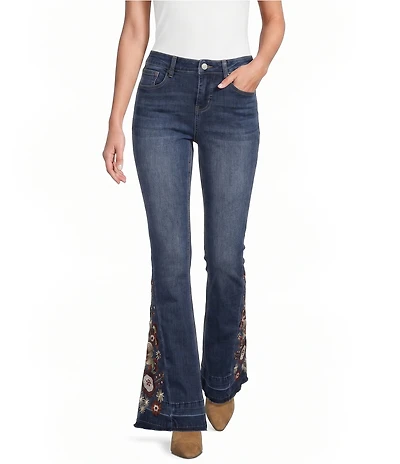 Prosperity Floral Embroidered Flared Jeans
