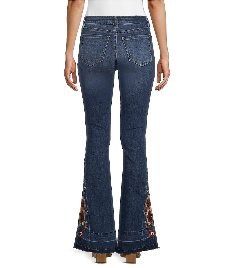 Prosperity Floral Embroidered Flared Jeans