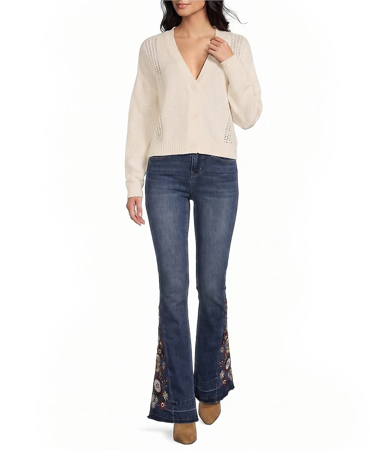 Prosperity Floral Embroidered Flared Jeans