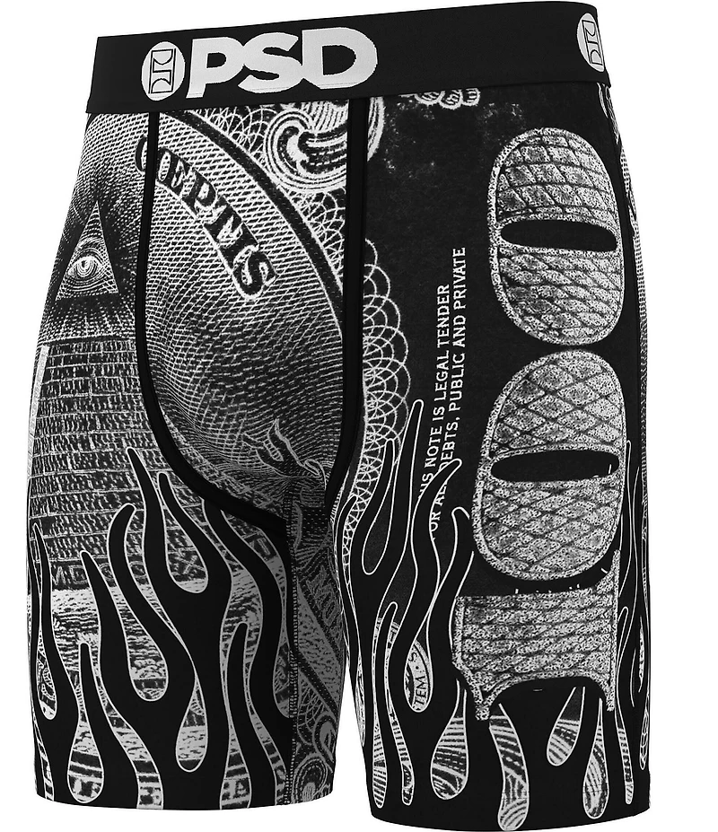 PSD The Silver Band Money Print 7#double; Inseam Boxer Briefs