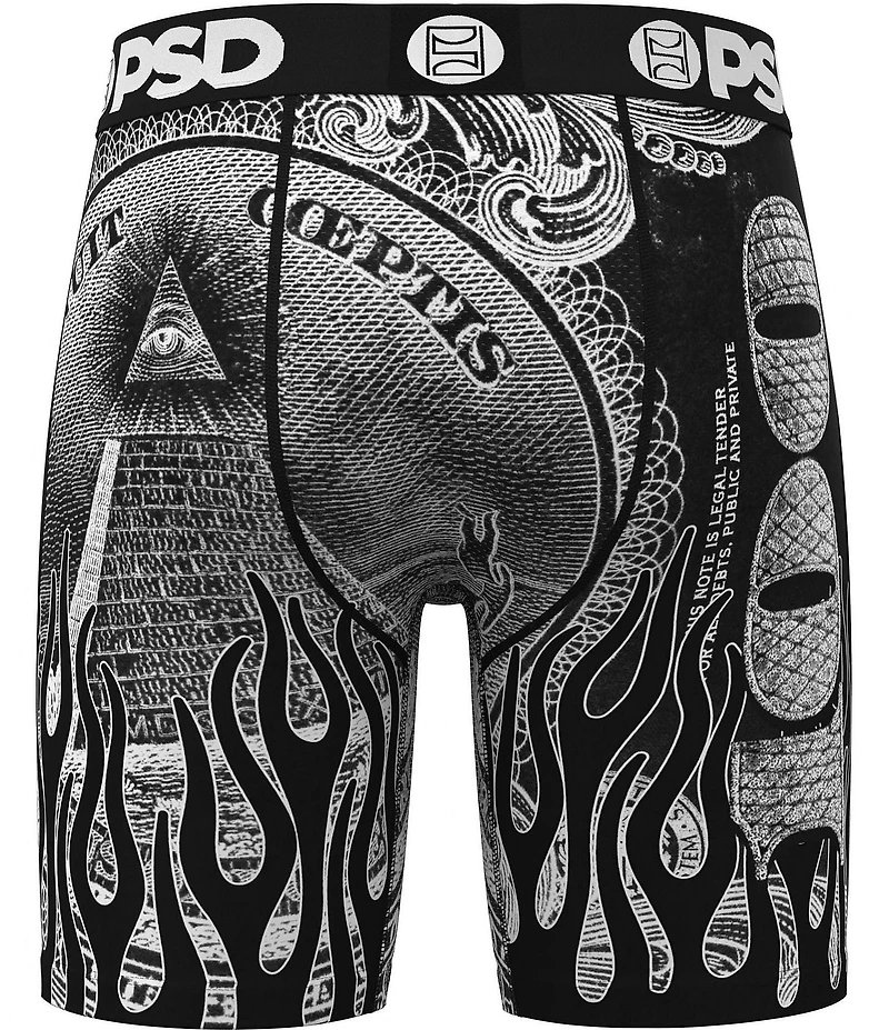 PSD The Silver Band Money Print 7#double; Inseam Boxer Briefs