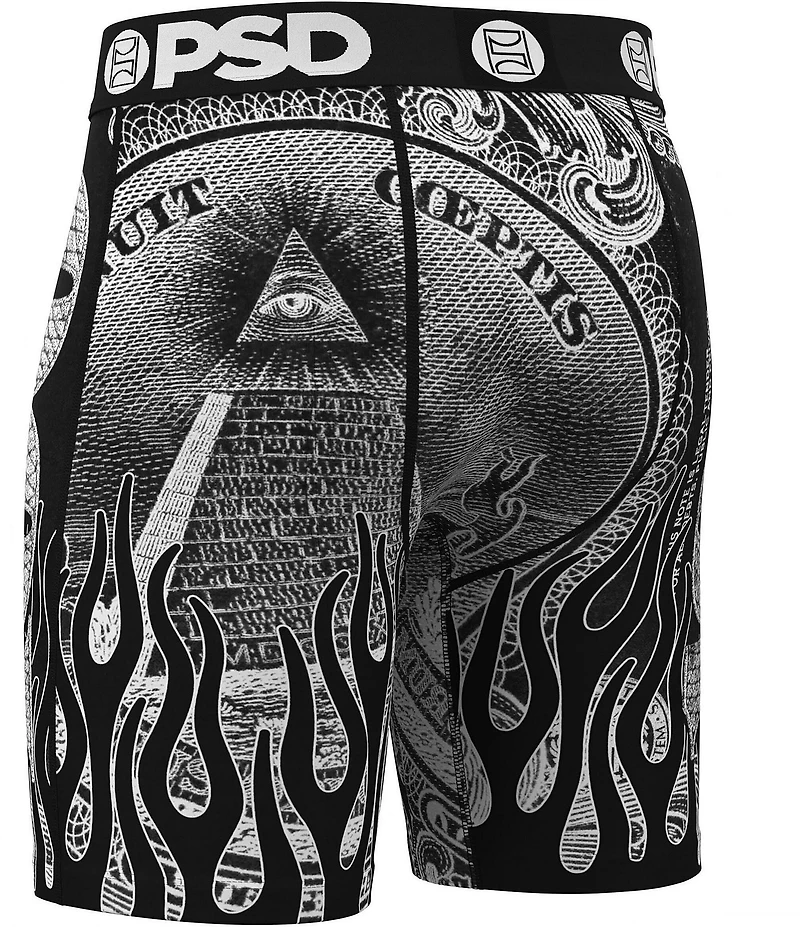 PSD The Silver Band Money Print 7#double; Inseam Boxer Briefs