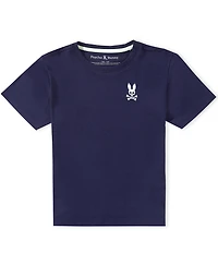 Psycho Bunny Big Boys Short Sleeve Frank Back Graphic Tee