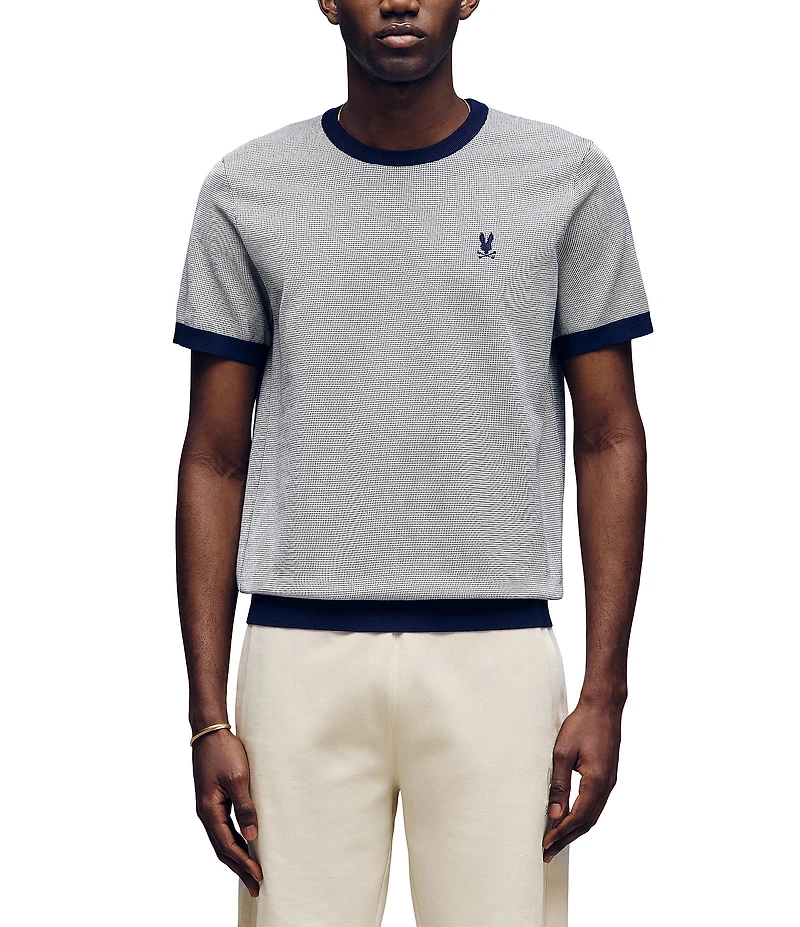 Psycho Bunny Ali Jacquard Knit Short Sleeve T-Shirt