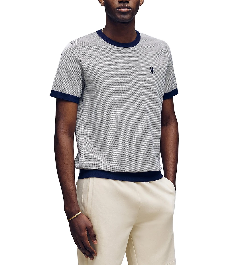 Psycho Bunny Ali Jacquard Knit Short Sleeve T-Shirt