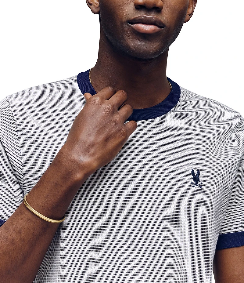 Psycho Bunny Ali Jacquard Knit Short Sleeve T-Shirt