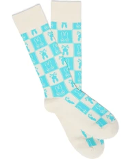 Psycho Bunny All Over Squares Bunny Dress Socks