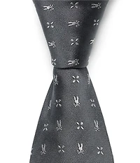 Psycho Bunny Allover Bunny Neat 3 1/4#double; Silk Tie