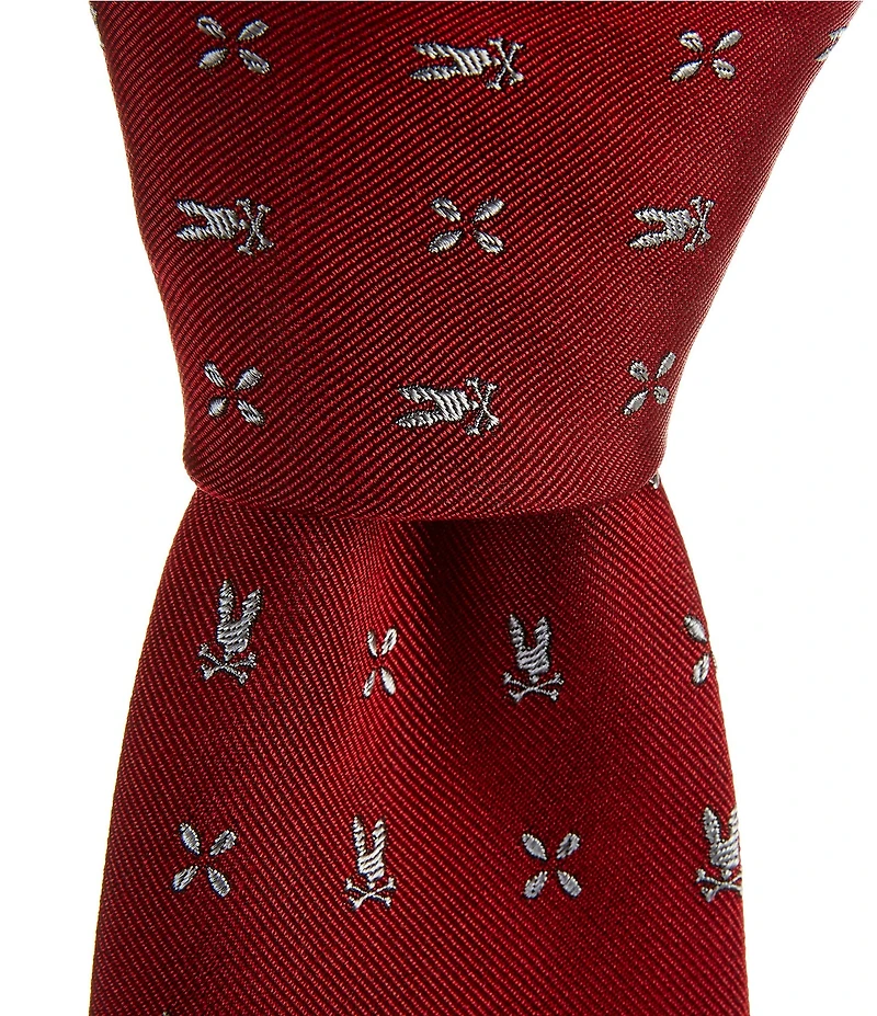 Psycho Bunny Allover Bunny Neat 3 1/4#double; Silk Tie