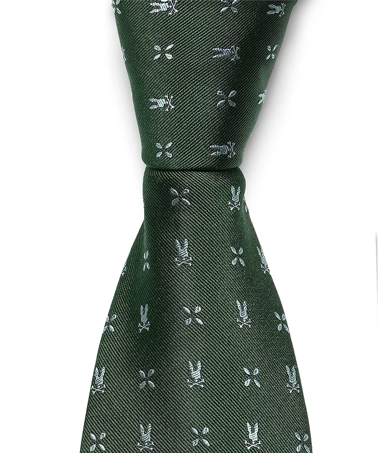 Psycho Bunny Allover Bunny Neat 3 1/4#double; Silk Tie