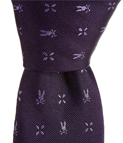 Psycho Bunny Allover Bunny Neat 3 1/4#double; Silk Tie