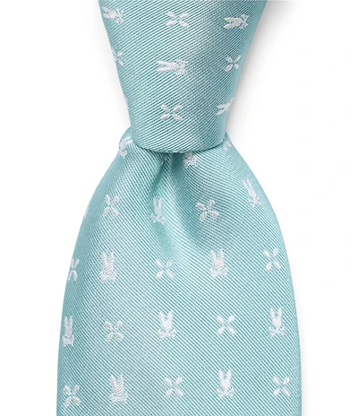 Psycho Bunny Allover Bunny Neat Traditional 3 1/4#double; Silk Tie