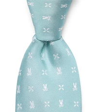Psycho Bunny Allover Bunny Neat Traditional 3 1/4#double; Silk Tie