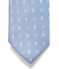 Psycho Bunny Allover Bunny Neat Traditional 3 1/4#double; Silk Tie