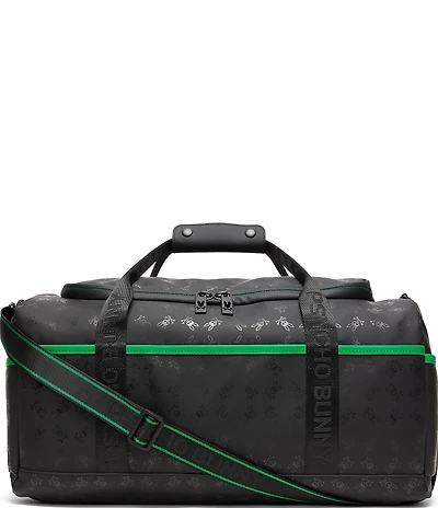 Psycho Bunny Allover Bunny Signature Printed Duffel Bag