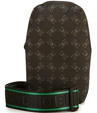 Psycho Bunny Allover Glossy Embossed Bunny Crossbody Bag