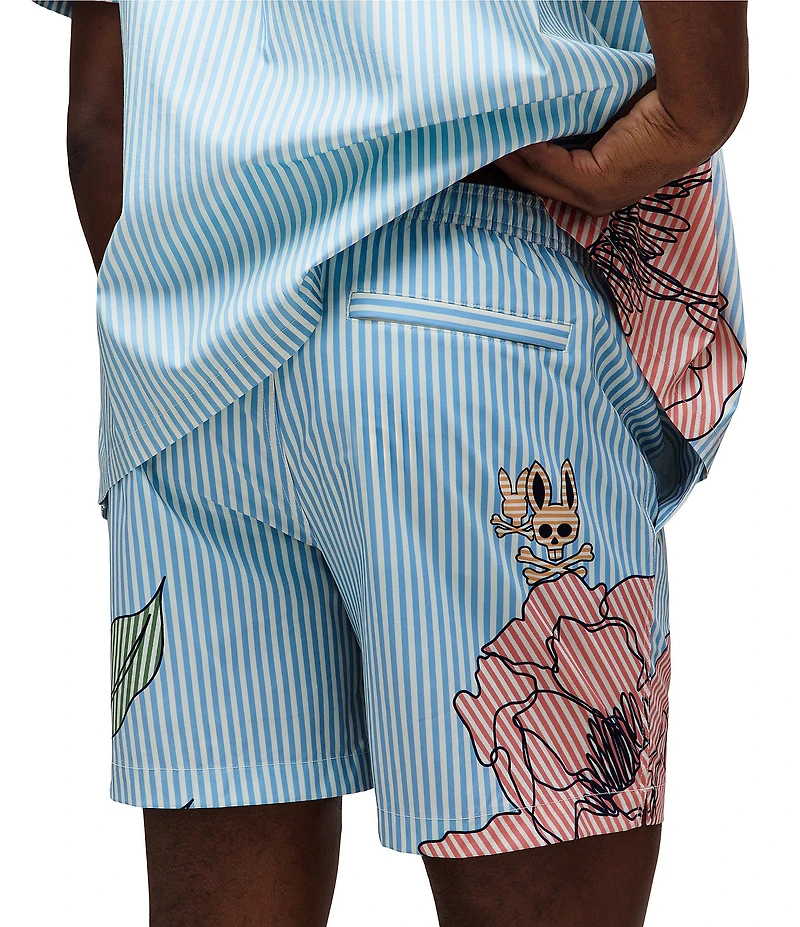Psycho Bunny Allover Print Blair Swim Trunks