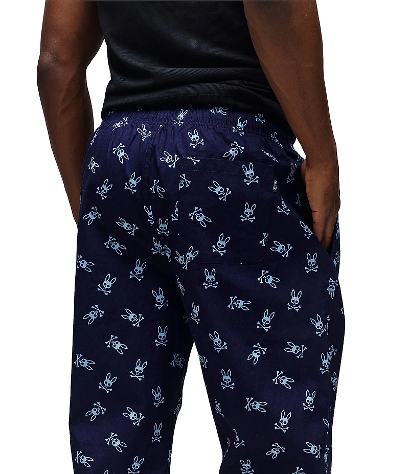 Psycho Bunny Allover Printed Woven Poplin Lounge Pants