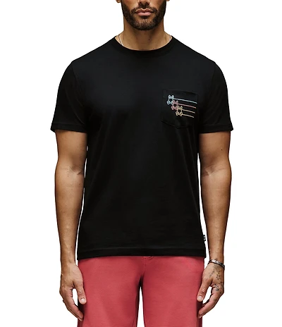 Psycho Bunny Andy Embroidered Pocket Short Sleeve T-Shirt