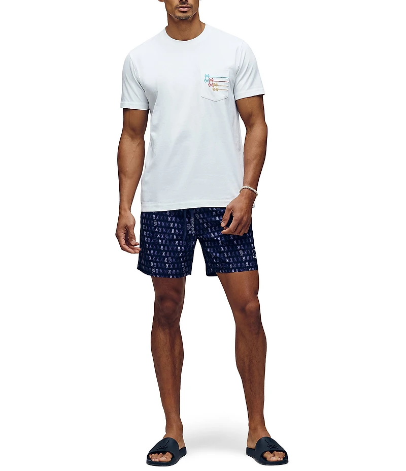 Psycho Bunny Andy Embroidered Pocket Short Sleeve T-Shirt