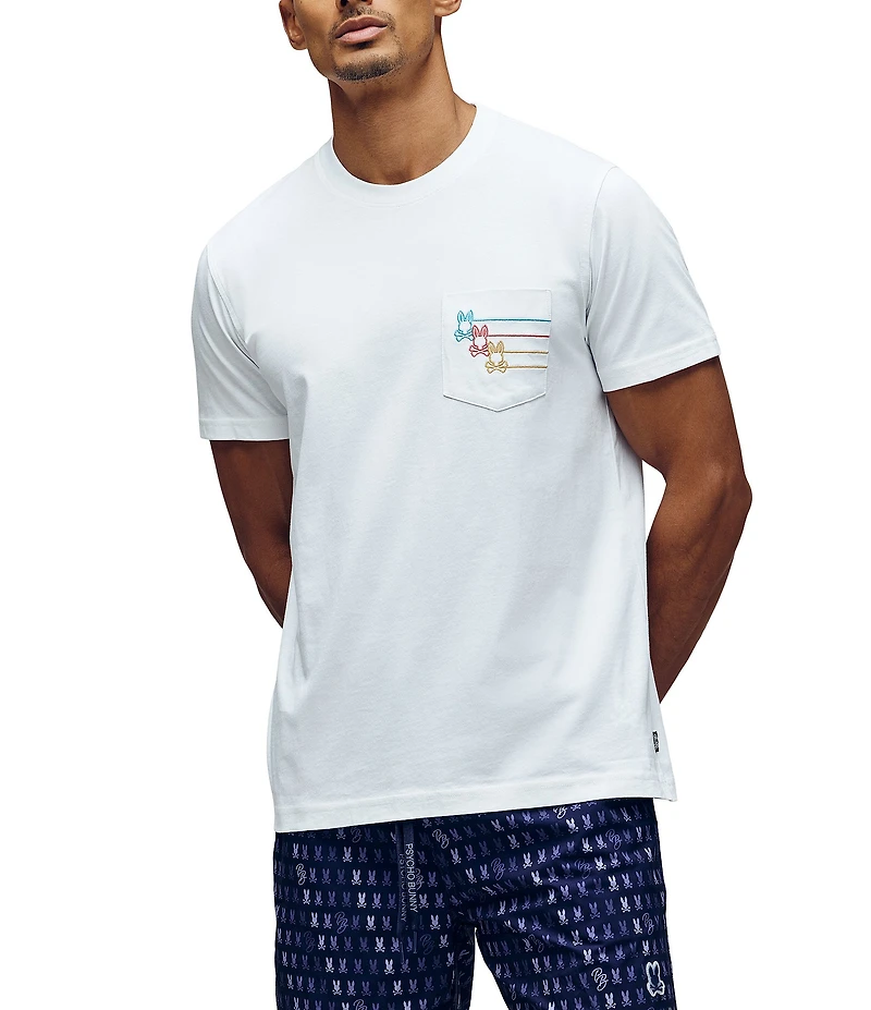 Psycho Bunny Andy Embroidered Pocket Short Sleeve T-Shirt