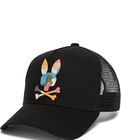 Psycho Bunny Ara Multi Color Logo Trucker Hat