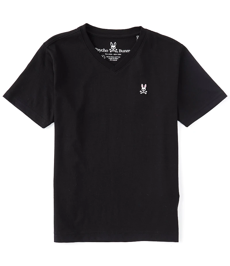 Psycho Bunny Big Kids Short-Sleeve Classic V-Neck T-Shirt