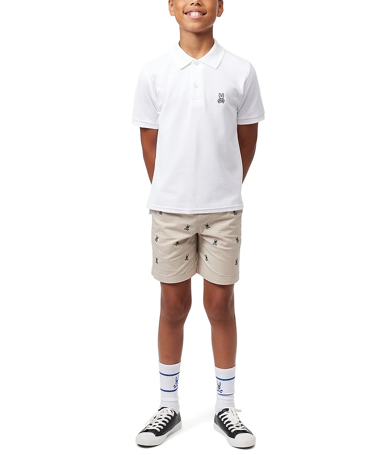 Psycho Bunny Little/Big Boys Short Sleeve Essential Polo Collared Shirt