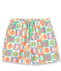 Psycho Bunny Big Boys Aiden All Over Bunny Swim Trunks