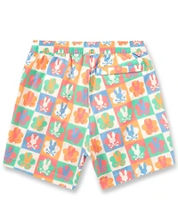 Psycho Bunny Big Boys Aiden All Over Bunny Swim Trunks