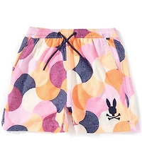 Psycho Bunny Big Boys Allover Print Ethan Swim Trunks