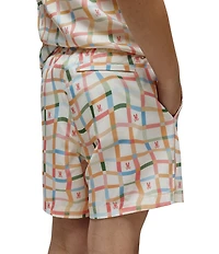 Psycho Bunny Big Boys Atlas All Over Print Swim Trunks