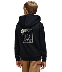 Psycho Bunny Big Boys Auguste Relaxed Fit Patch Hoodie T-Shirt