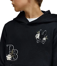 Psycho Bunny Big Boys Auguste Relaxed Fit Patch Hoodie T-Shirt